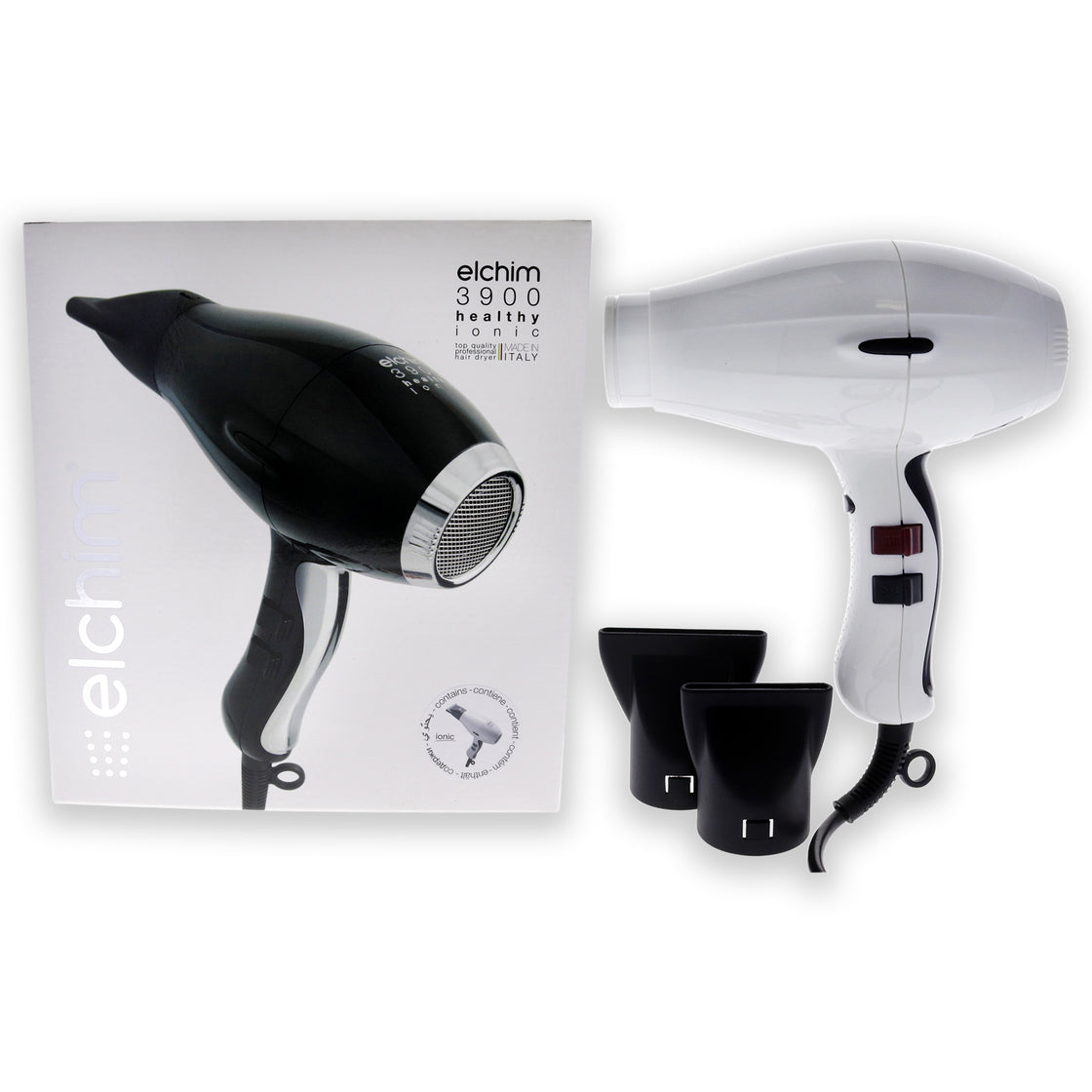 3900 Healthy Ionic Hair Dryer - White by Elchim for Unisex - 1 Pc Hair Dryer