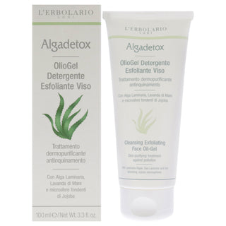 Cleansing Exfoliating Face Oil-Gel - Algadetox by LErbolario for Unisex - 3.3 oz Cleanser