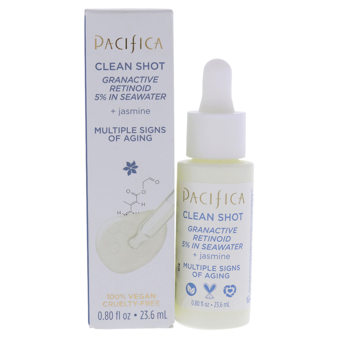 Clean Shot Granactive Retinoid 5 Percent In Seawater by Pacifica for Unisex - 0.8 oz Serum