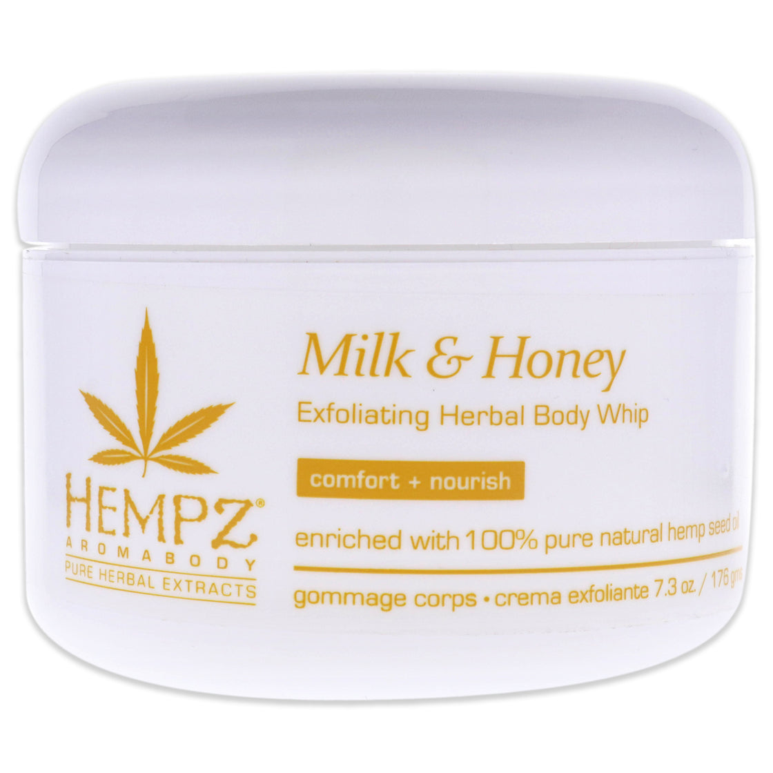 AromaBody Milk and Honey Herbal Body Exfoliating Whip by Hempz for Unisex - 7.3 oz Body Cream