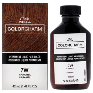 Color Charm Permanent Liquid Hair Color - 7W Caramel by Wella for Unisex - 1.42 oz Hair Color