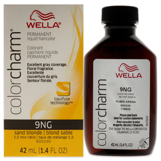 Color Charm Permanent Liquid Hair Color - 9NG Sand Blonde by Wella for Unisex - 1.42 oz Hair Color
