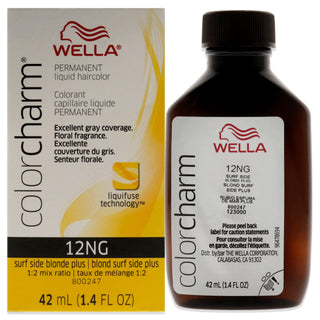 Color Charm Permanent Liquid Hair Color - 12NG Surf Side Blonde Plus by Wella for Unisex - 1.42 oz Hair Color