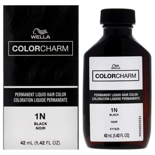 Color Charm Permanent Liquid Hair Color - 1N 051 Black by Wella for Unisex - 1.42 oz Hair Color