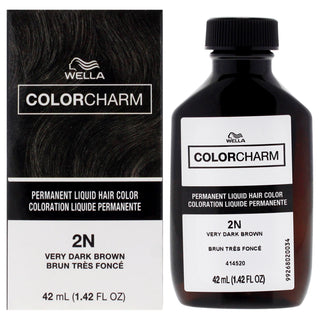 Color Charm Permanent Liquid Hair Color - 2N Very Dark Brown by Wella for Unisex - 1.42 oz Hair Color