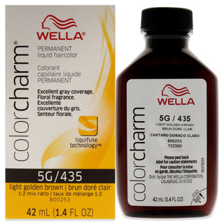 Color Charm Permanent Liquid Hair Color - 435 5G Light Golden Brown by Wella for Unisex - 1.42 oz Hair Color