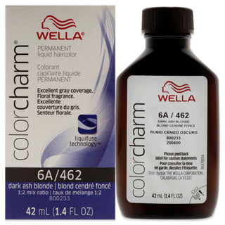 Color Charm Permanent Liquid Hair Color - 462 6A Dark Ash Blonde by Wella for Unisex - 1.42 oz Hair Color