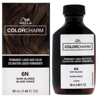 Color Charm Permanent Liquid Hair Color - 6N Dark Blonde by Wella for Unisex - 1.42 oz Hair Color