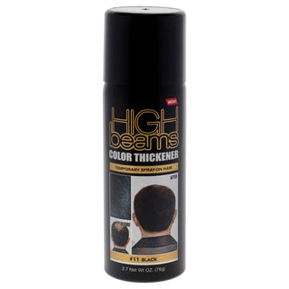 High Beams Color Thickener Temporary Spray - 11 Black by Salon Grafix for Unisex - 2.7 oz Hair Color