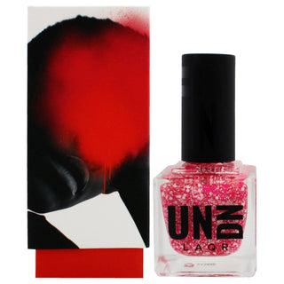 Vegan Nail Polish - 0206 Pink-White Splatter by UNDN for Women - 0.5 oz Nail Polish
