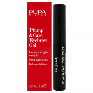 Plump and Care Eyebrow Gel - 002 Brown by Pupa Milano for Women - 0.101 oz Eyebrow Gel