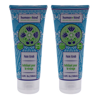 Face Scrub - Pack of 2 by Human+Kind for Unisex - 3.3 oz Scrub