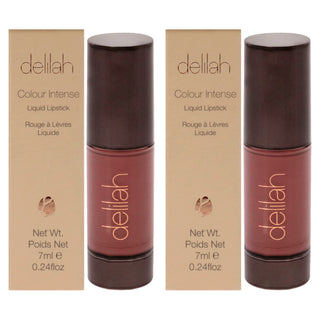 Colour Intense Liquid Lipstick - Beau by Delilah for Women - 0.24 oz Lipstick - Pack of 2