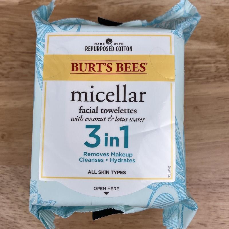 Micellar Makeup Removing Towelettes - Coconut and Lotus Water by Burts Bees for Unisex - 30 Count Tow