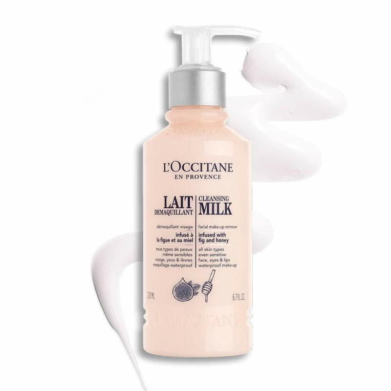 Cleansing Milk Facial Make-Up Remover by LOccitane for Unisex - 6.7 oz Cleanser