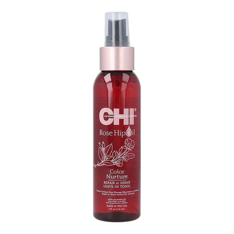 Rose Hip Oil Color Nurture Repair and Shine Leave-In Tonic by CHI for Unisex - 4 oz Hair Spray