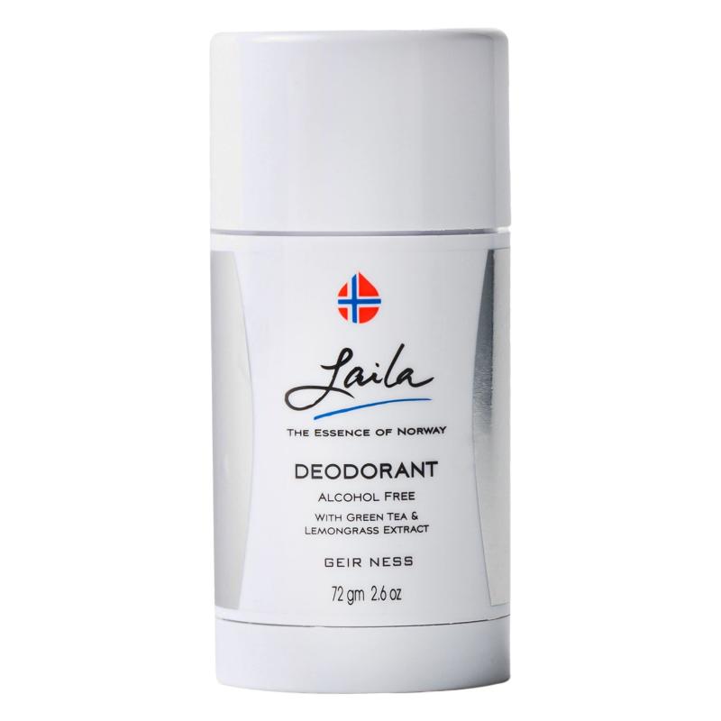 Laila Geir Ness Deodorant - With Green Tea And Lemongrass Extracts - Alcohol And Aluminum Free for Sensitive Skin - Long Lasting Fresh and Clean Scent