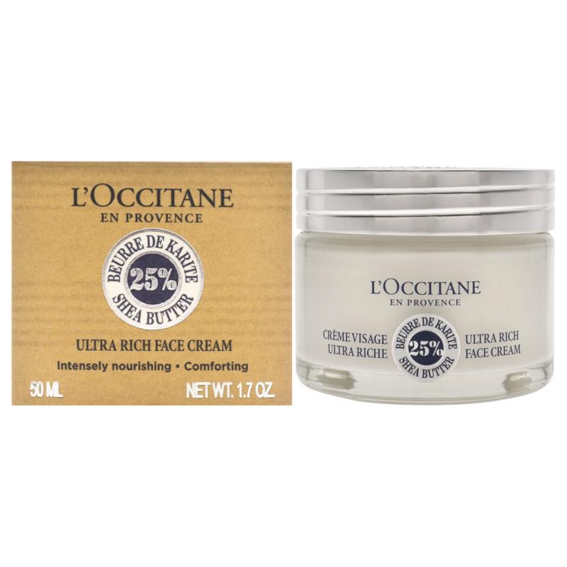 Shea Butter Ultra Rich Face Cream by LOccitane for Unisex - 1.7 oz Face Cream
