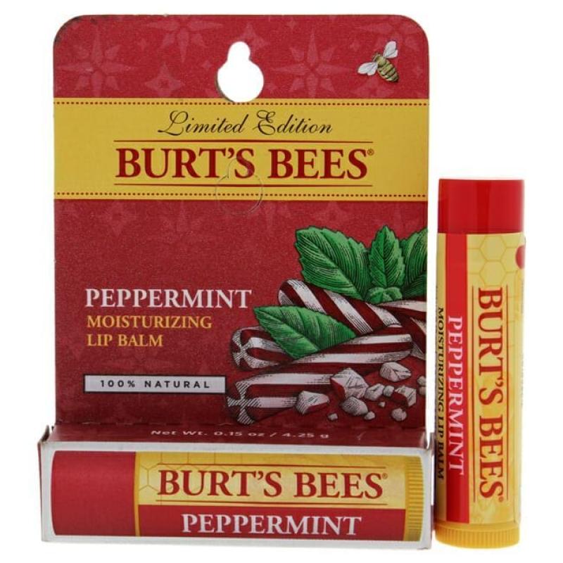 Peppermint Moisturizing Lip Balm Blister by Burts Bees for Unisex - 0.15 oz Lip Balm