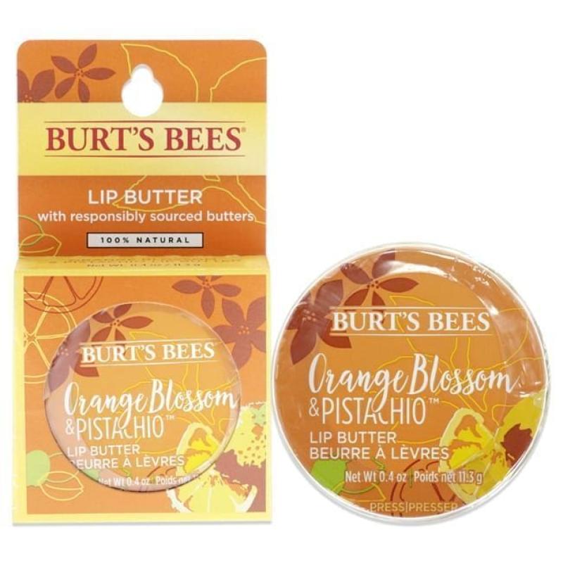 Orange Blossom and Pistachio Lip Butter by Burts Bees for Unisex - 0.4 oz Lip Balm