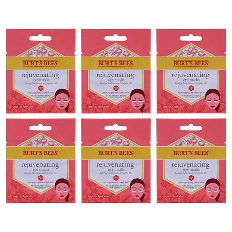 Rejuvenating Eye Mask by Burts Bees for Women - 0.02 oz Mask - Pack of 6