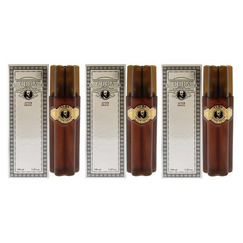 Cuba Gold by Cuba for Men - 3.3 oz Aftershave - Pack of 3