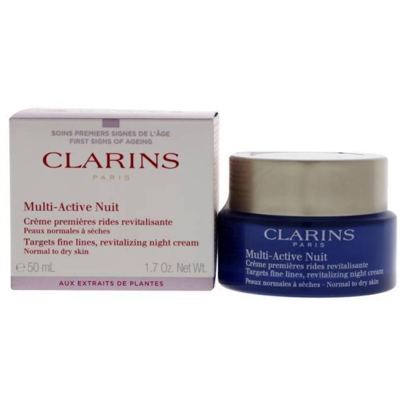 Multi-Active Night Cream - Normal to Dry Skin by Clarins for Unisex - 1.7 oz Cream