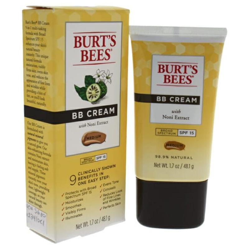BB Cream SPF 15 - Medium by Burts Bees for Women - 1.7 oz Makeup