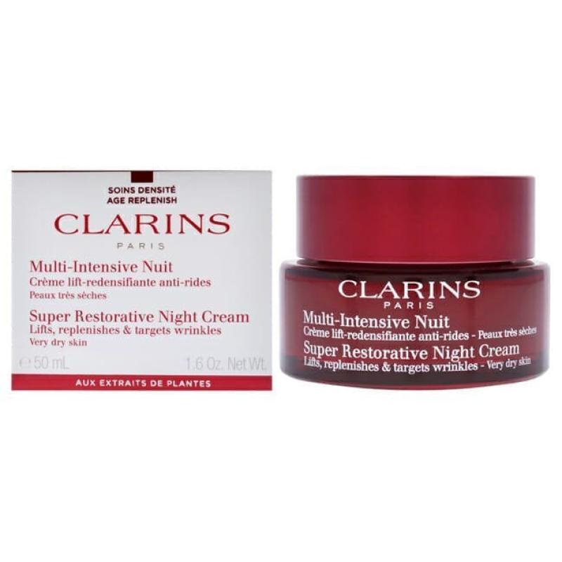 Super Restorative Night Cream - Very Dry Skin by Clarins for Women - 1.7 oz Cream