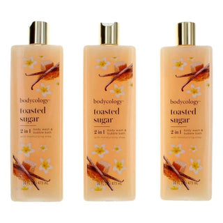 Toasted Sugar By Bodycology, 3 Pack 16 Oz 2 In 1 Body Wash & Bubble Bath For Women