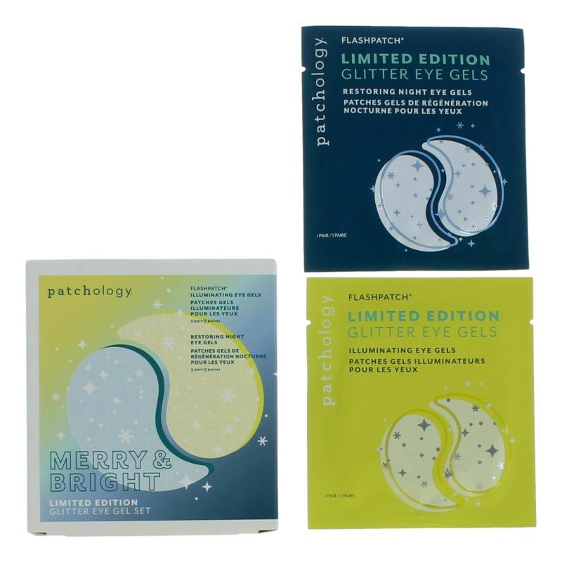 Merry &amp; Bright Glitter Eye Patch By Patchology, 6 Pack Eye Patches