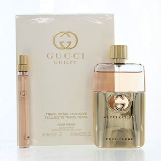 GUCCI GUILTY 2 PCS SET FOR WOMEN: 3 OZ EAU DE PARFUM SPRAY + 0.33 EAU DE PARFUM SPRAY