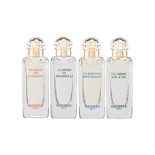 Hermes 4 Pcs Mini Set: Un Jardin A Cythere 0.25 Eau De Toilette + Un Jardin Sur Le Nil 0.25 Eau De Toilette + Le Jardin De Monsieur Li 0.25 Eau De Toilette + Jardin Sur La Lagune 0.25 Eau De Toilette