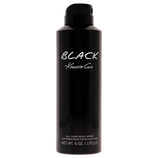 Kenneth Cole Black by Kenneth Cole for Men - 6 oz Body Spray - Long-lasting Cologne for a Bold and Confident Scent