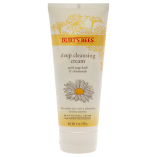 Burts Bees Soap Bark & Chamomile Deep Cleansing Cream for Unisex - 6 oz, Natural Skincare