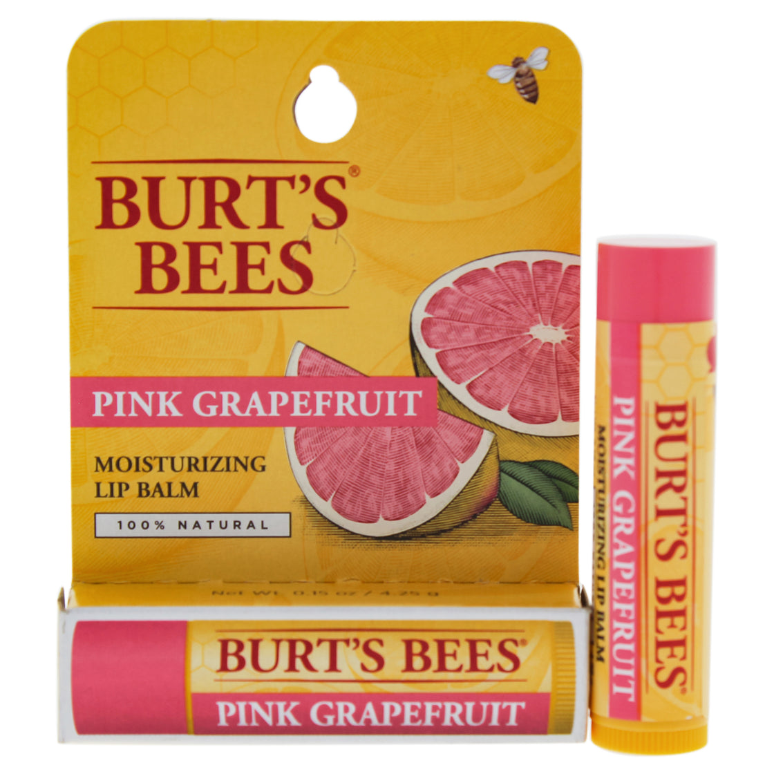 Pink Grapefruit Moisturizing Lip Balm Blister by Burts Bees for Unisex - 0.15 oz Lip Balm
