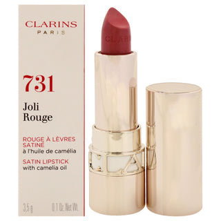 Joli Rouge Satin Lipstick - 731 Rose Berry by Clarins for Women - 0.1 oz Lipstick