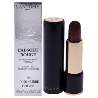 LAbsolu Rouge Hydrating Shaping Lipcolor - 11 Rose Nature-Cream by Lancome for Women - 0.12 oz Lipstick