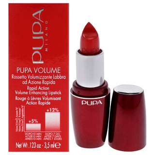 Pupa Volume Rapid Action Enhacing Lipstick - 403 Euphoria Red by Pupa Milano for Women - 0.123 oz Lipstick