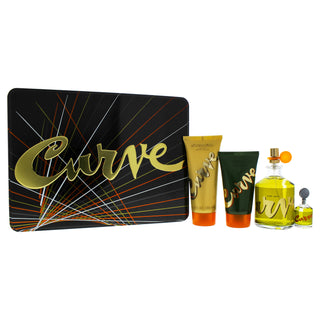 "Curve by Liz Claiborne Men's 4 Pc Gift Set - Cologne Spray, Cologne Splash, After Shave Balm, Shower Gel"
