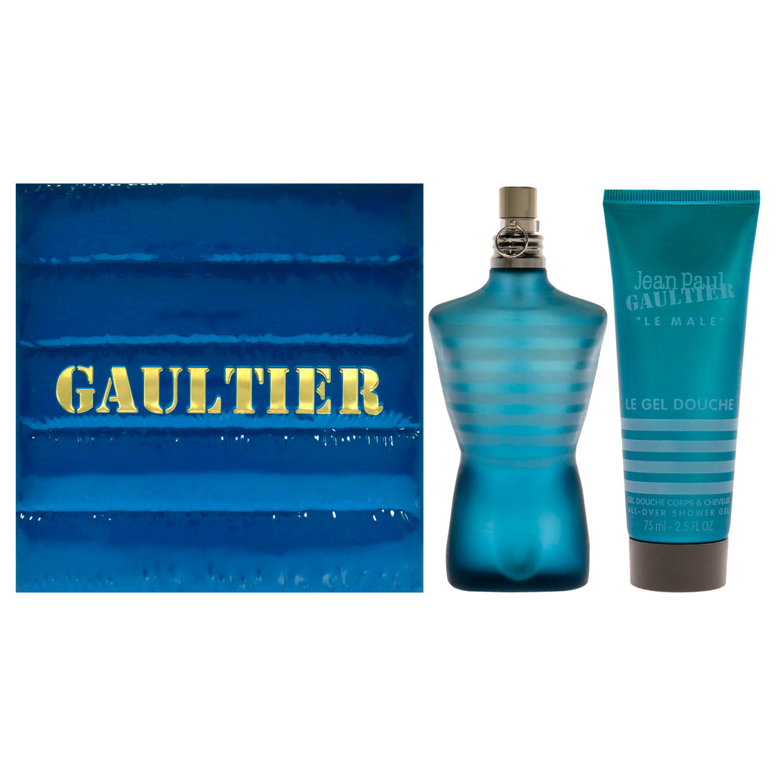 Le Male by Jean Paul Gaultier for Men - 2 Pc Gift Set 4.2oz EDT Spray, 2.5oz All-Over Shower Gel
