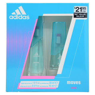 Adidas Moves by Adidas for Women - 2 Pc Gift Set 1oz EDT Spray, 0.5oz EDT Spray