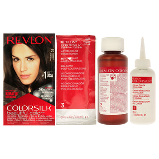 Revlon Colorsilk Beautiful Color - 20 Brown Black 2N for Unisex - 1 Application Hair Color