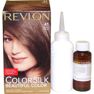 Colorsilk Beautiful Color - 41 Medium Brown by Revlon for Unisex - 1 Application Hair Color
