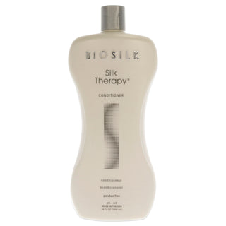 Biosilk Silk Therapy Conditioner - 34 oz Unisex Conditioner for Silky Smooth Hair