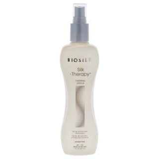 Biosilk Silk Therapy Thermal Shield for Unisex - 7 oz Hair Spray - Heat Protection Spray for Smooth and Healthy Hair