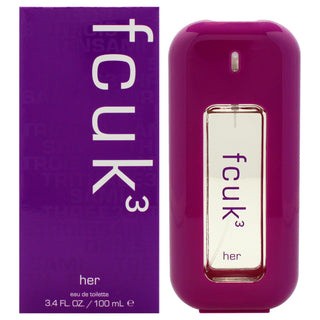 French Connection UK Fcuk 3 for Women 3.4 oz EDT Spray - Refreshing Fragrance for Her