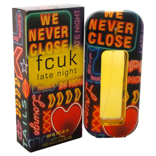 French Connection UK Fcuk Late Night for Women - 3.4 oz EDT Spray - Get ready to turn heads with this irresistible fragrance!