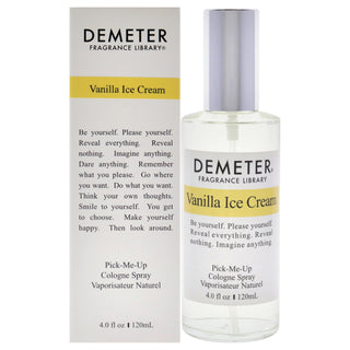 Demeter Vanilla Ice Cream Cologne Spray for Women - 4 oz, Deliciously Sweet Scent