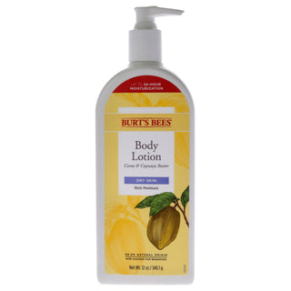 Burts Bees Cocoa and Cupuacu Butters Body Lotion - Hydrating 12 oz Body Lotion for Unisex